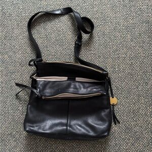 Elegant Black Leather Hobo Bag